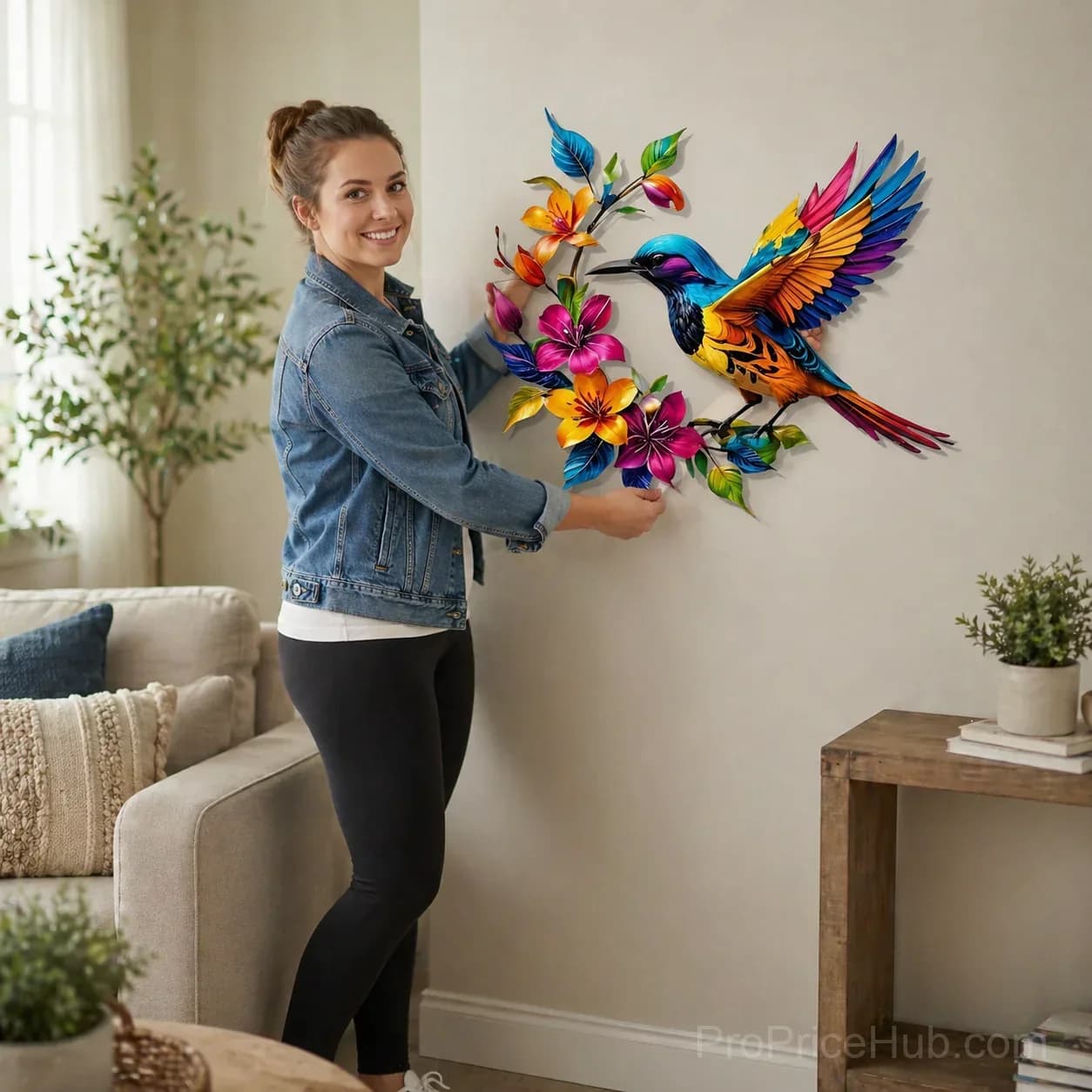 Hummingbird Bloom Metal Wall Art - View 16