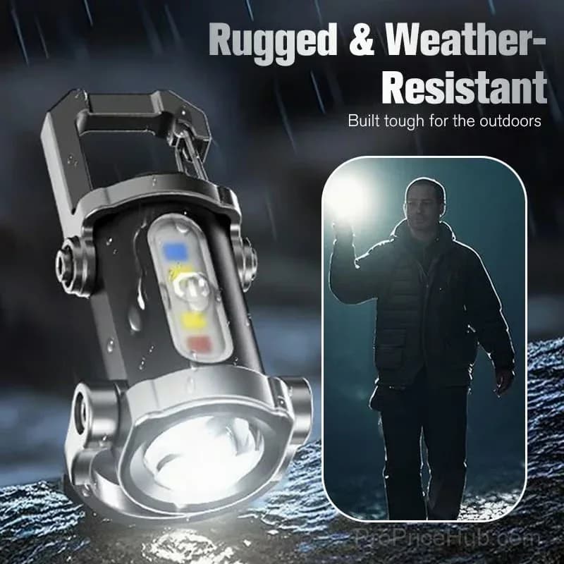 Portable Rechargeable LED Keychain Flashlight, 2-Pack - View 8