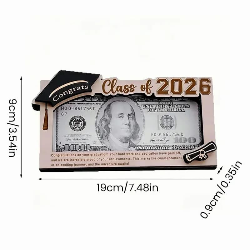 Graduation 2026 Cash Gift Money Holder, 1-Piece - View 1