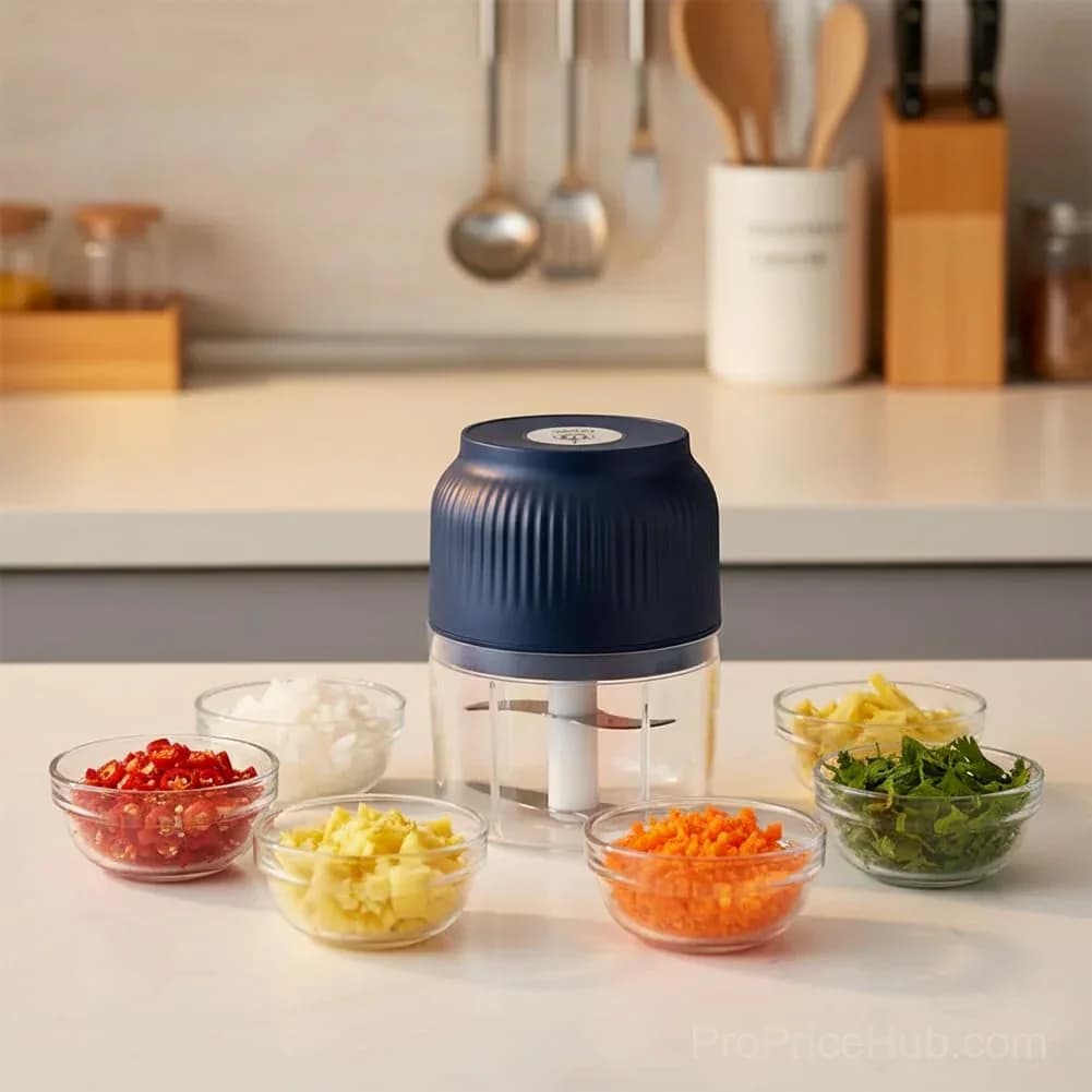 Electric Garlic Chopper - Mini Portable Veggie Cutter - View 1