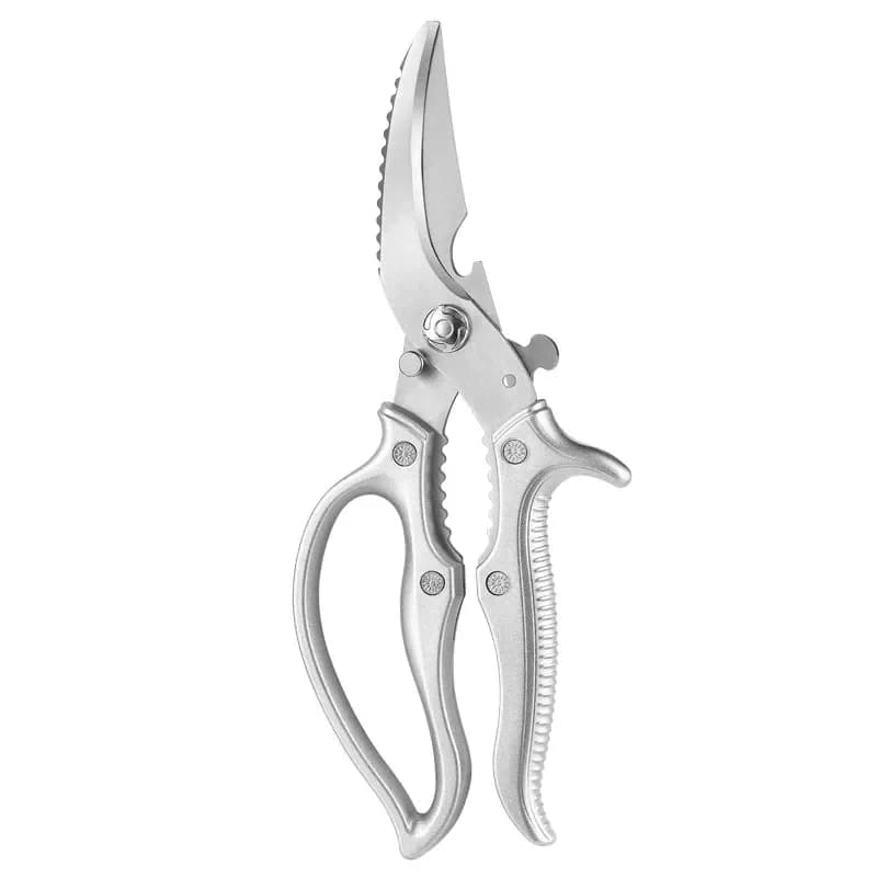 Heavy-Duty Kitchen Shears: 4-in-1, Fish Scaler, Bottle Opener, Safety Lock - View 1