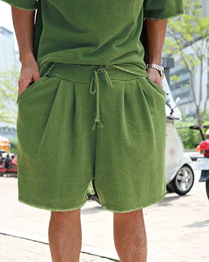Men's Casual Loose Fit Solid Sports Set (M-8XL) - View 19
