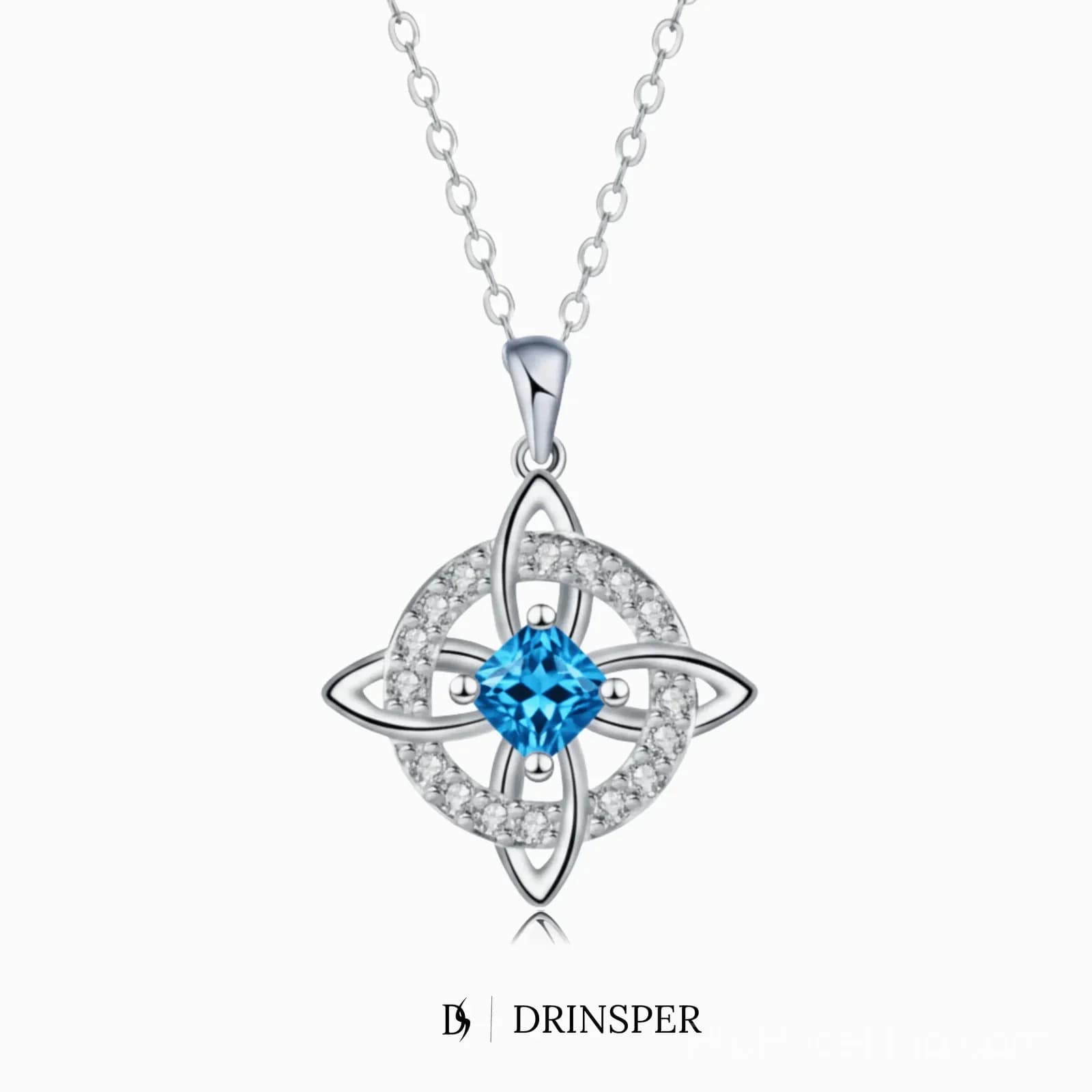Natural Crystal Witches Knot Necklace – Birthstone Pendant Jewelry - View 4