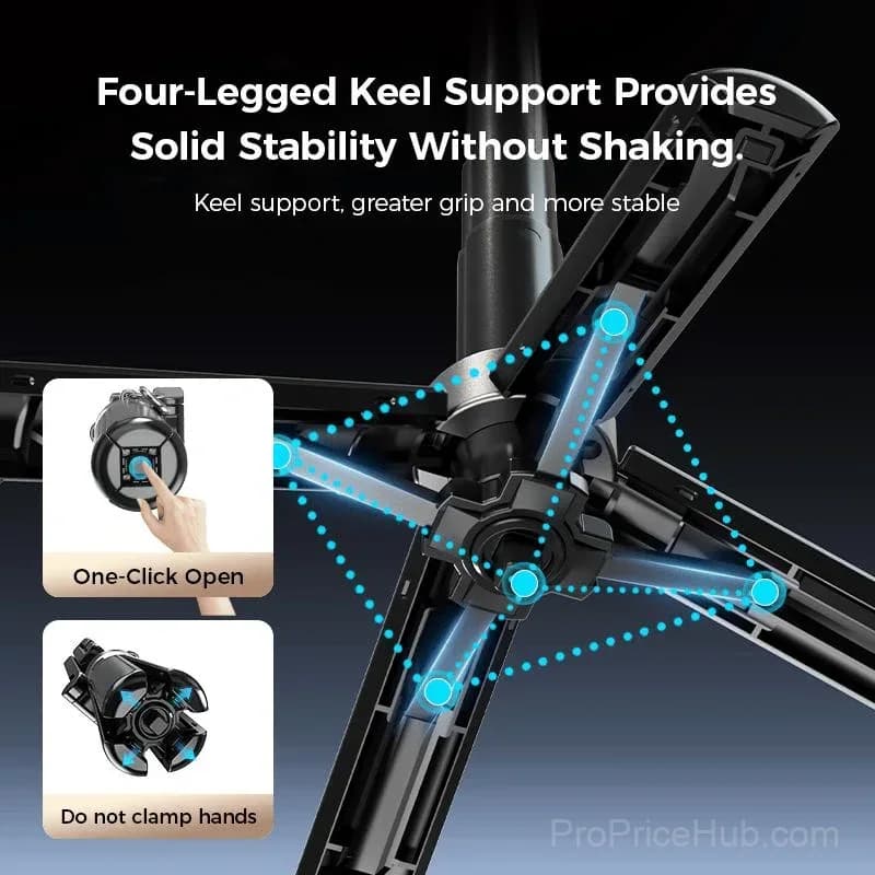 4-in-1 Multifunctional 360° Rotation Magnetic Selfie Stick - View 2