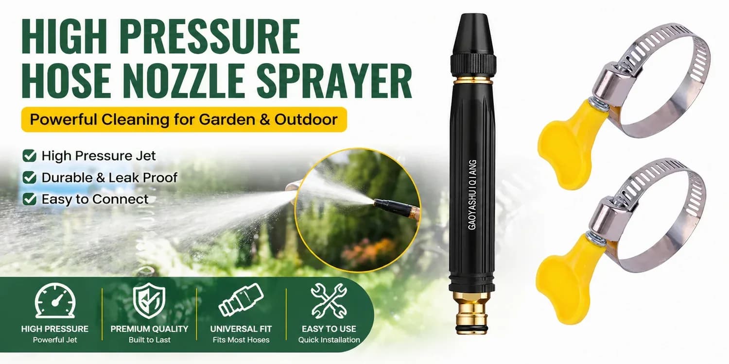 High-Pressure Hose Spray Gun with Brush Attachment - View 13