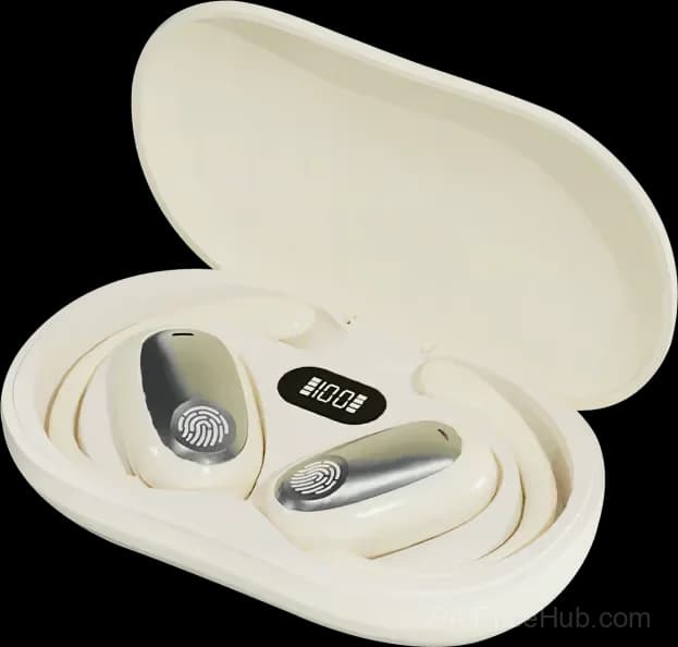 Sporty Hanging Ear Bluetooth Earphones, Black - View 13