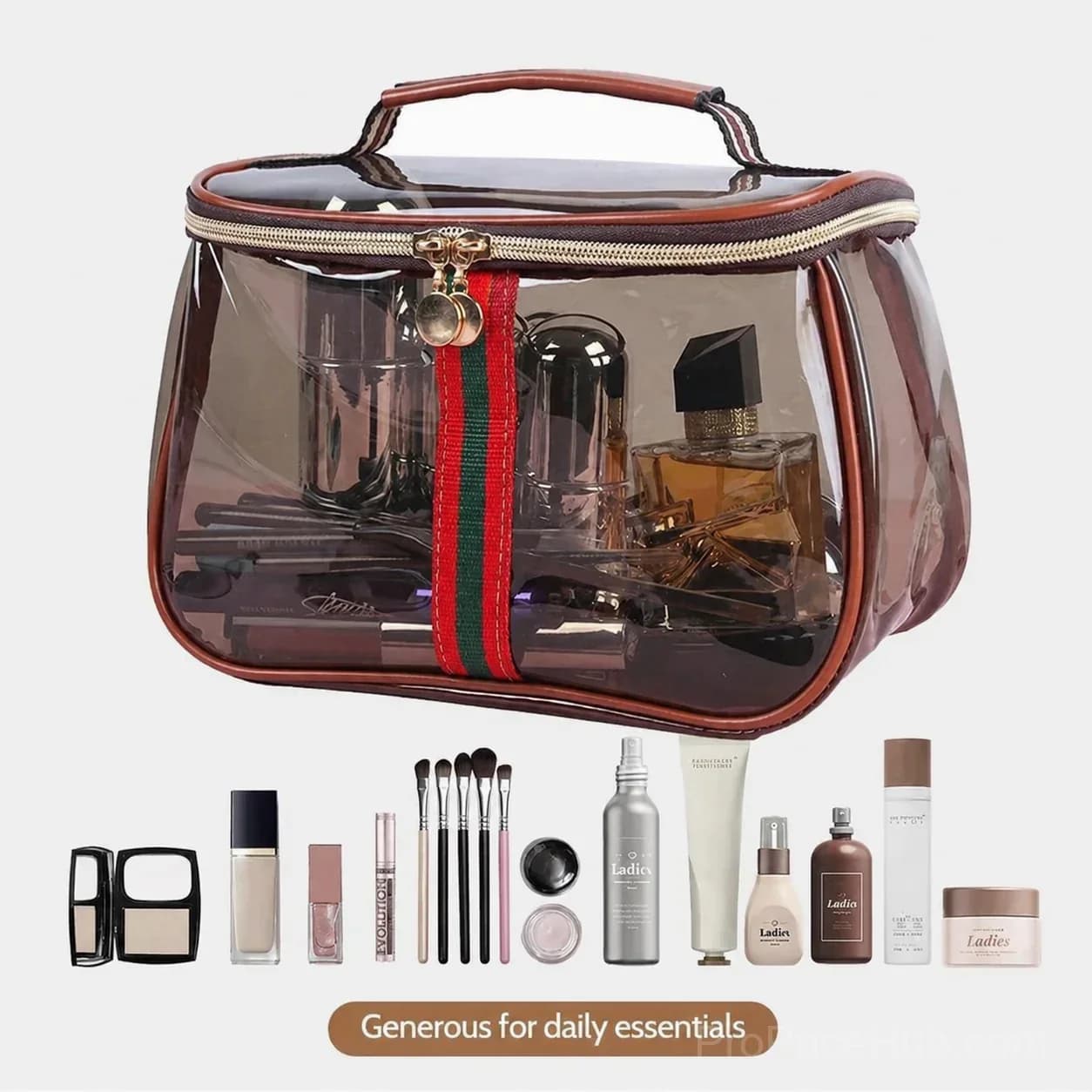 3-Piece Retro Vintage Vanity Bag Set, Large Capacity Makeup Organizer - View 11