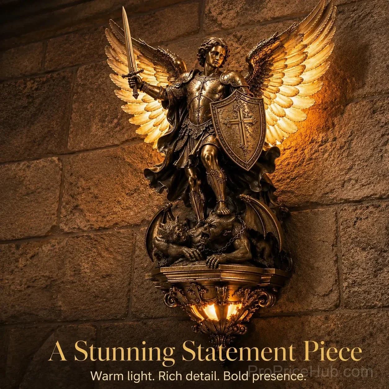 St. Michael Guardian Angel Wall Light - View 1