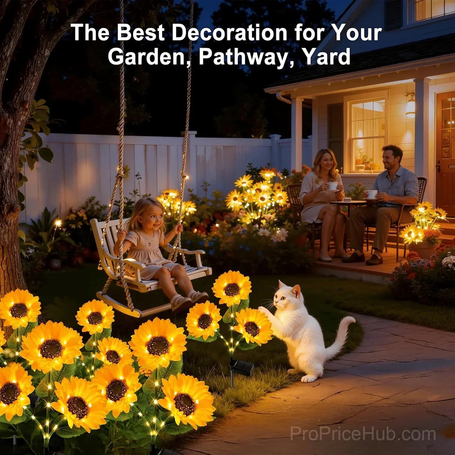 Outdoor Solar LED Sunflower Garden Lights - View 4